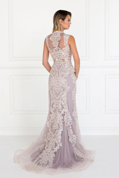 Long Prom Dress All Lace Evening Gown - The Dress Outlet Elizabeth K