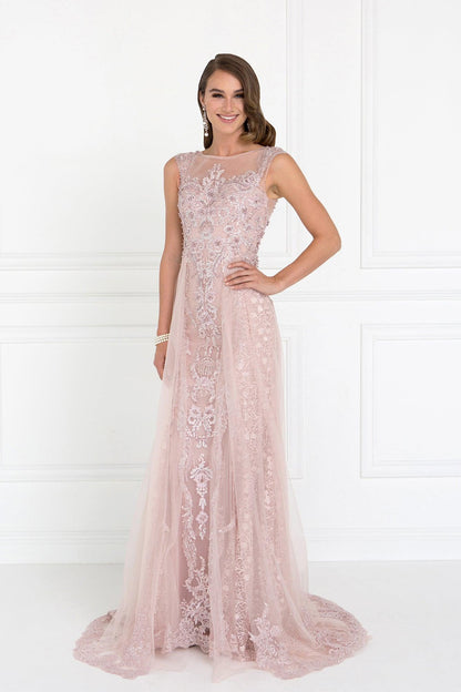 Long Prom Dress Evening Fully Lace Gown - The Dress Outlet Elizabeth K