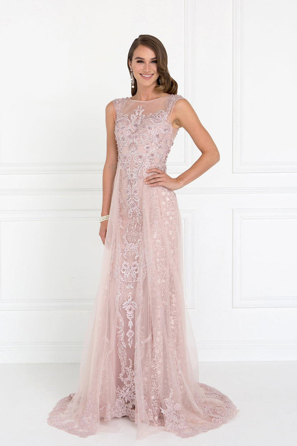 Long Prom Dress Evening Fully Lace Gown