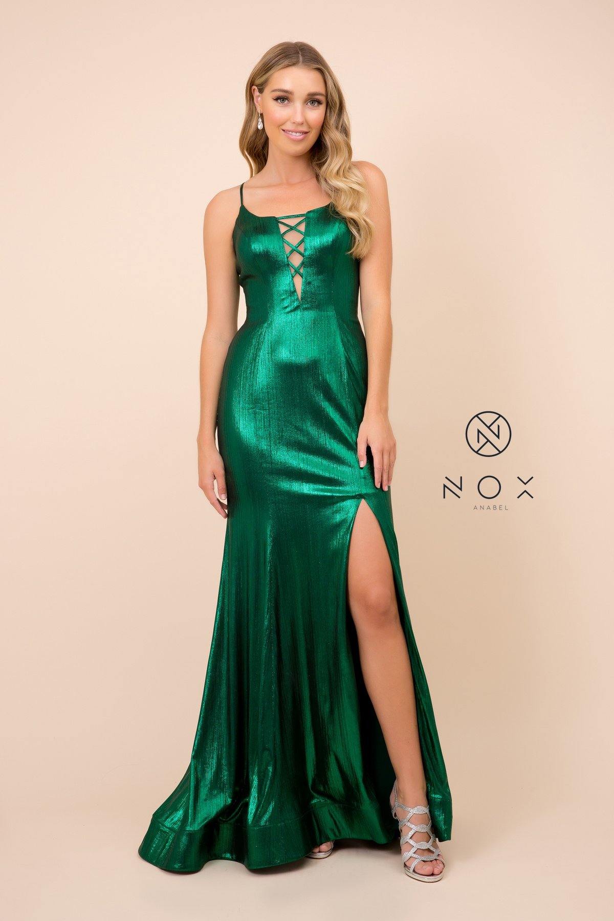 Long Prom Dress Evening Gown Green