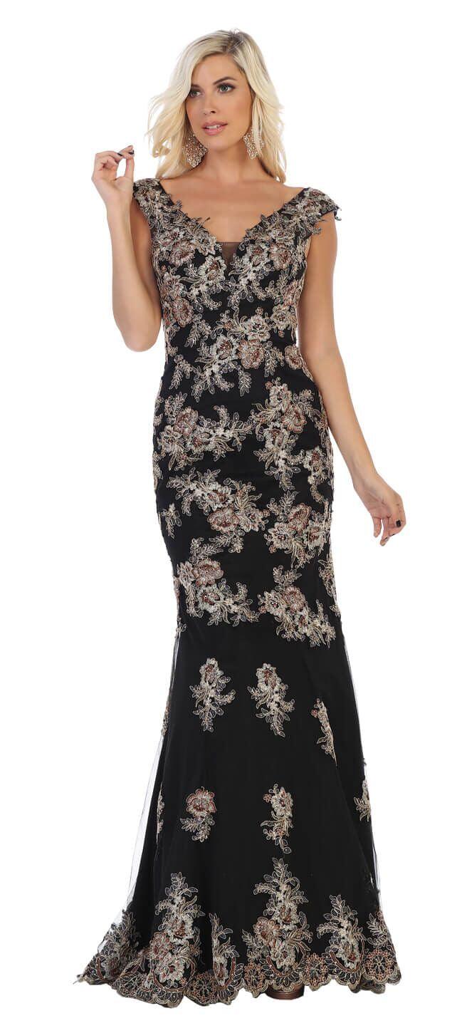 Long Prom Dress Evening Gown Formal Couture - The Dress Outlet May Queen
