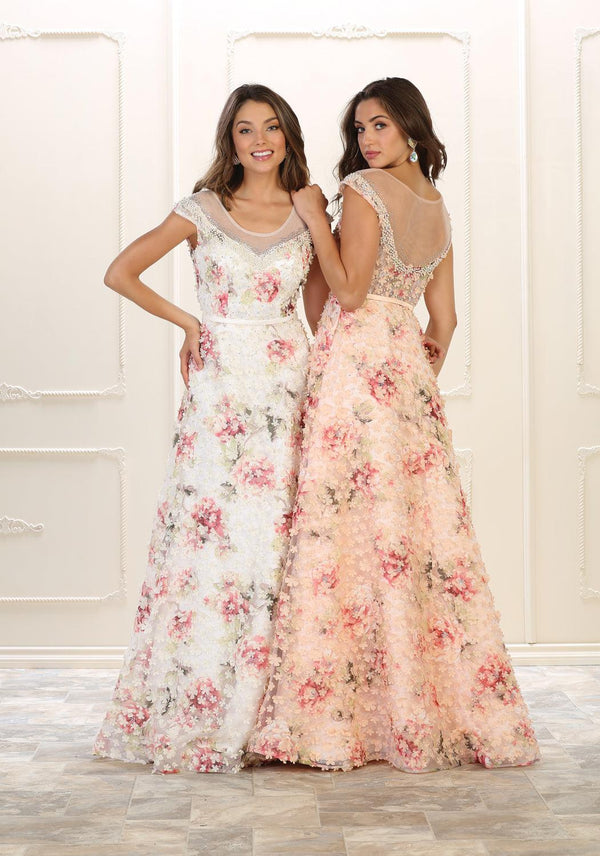Long Prom Dress Evening Gown Formal Print