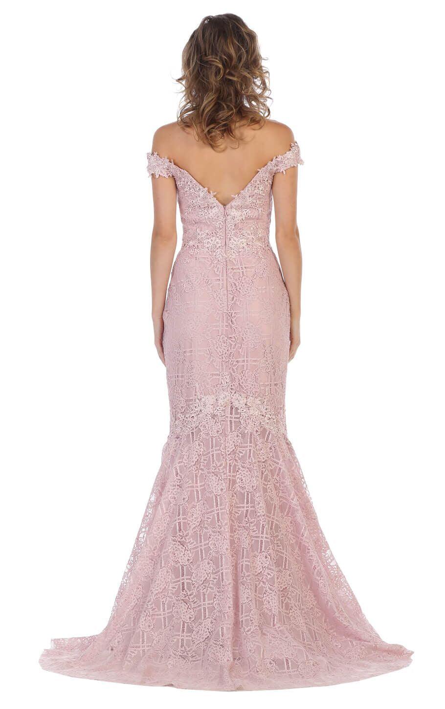 Long Prom Dress Evening Off Shoulder Gown - The Dress Outlet May Queen