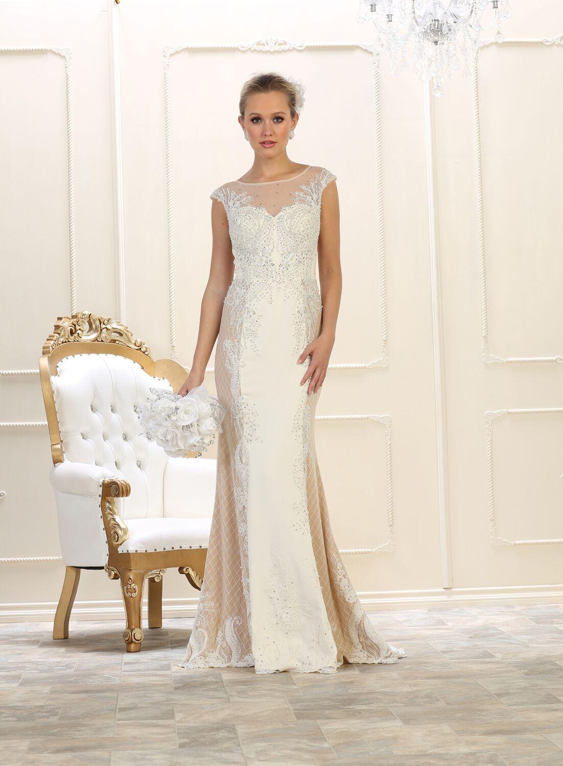 Long Prom Dress Formal Beaded Gown - The Dress Outlet May Queen