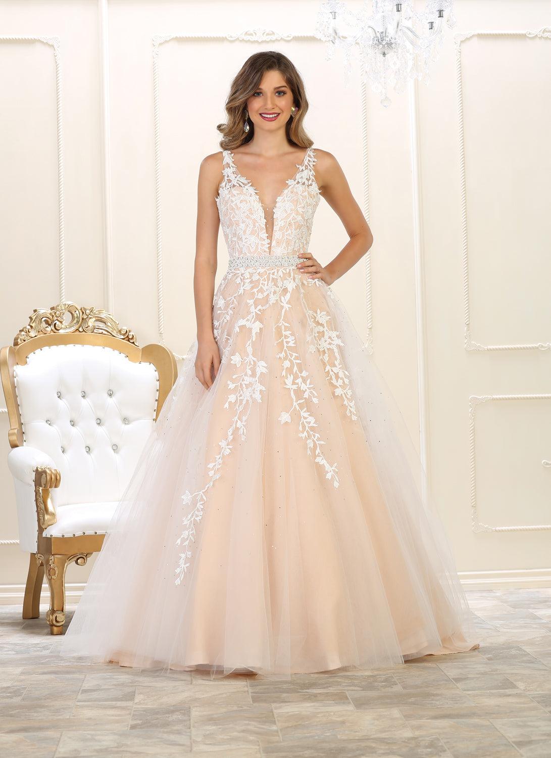 Long Prom Dress Formal Couture Ball Gown - The Dress Outlet May Queen