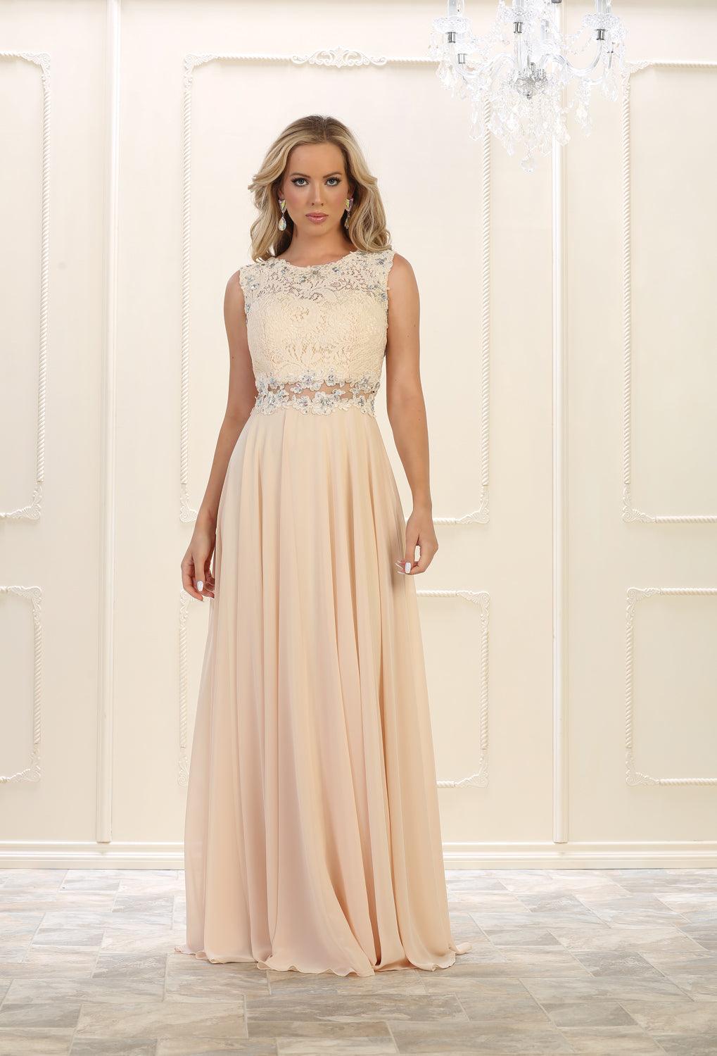 Long Prom Dress Formal Evening Gown - The Dress Outlet May Queen