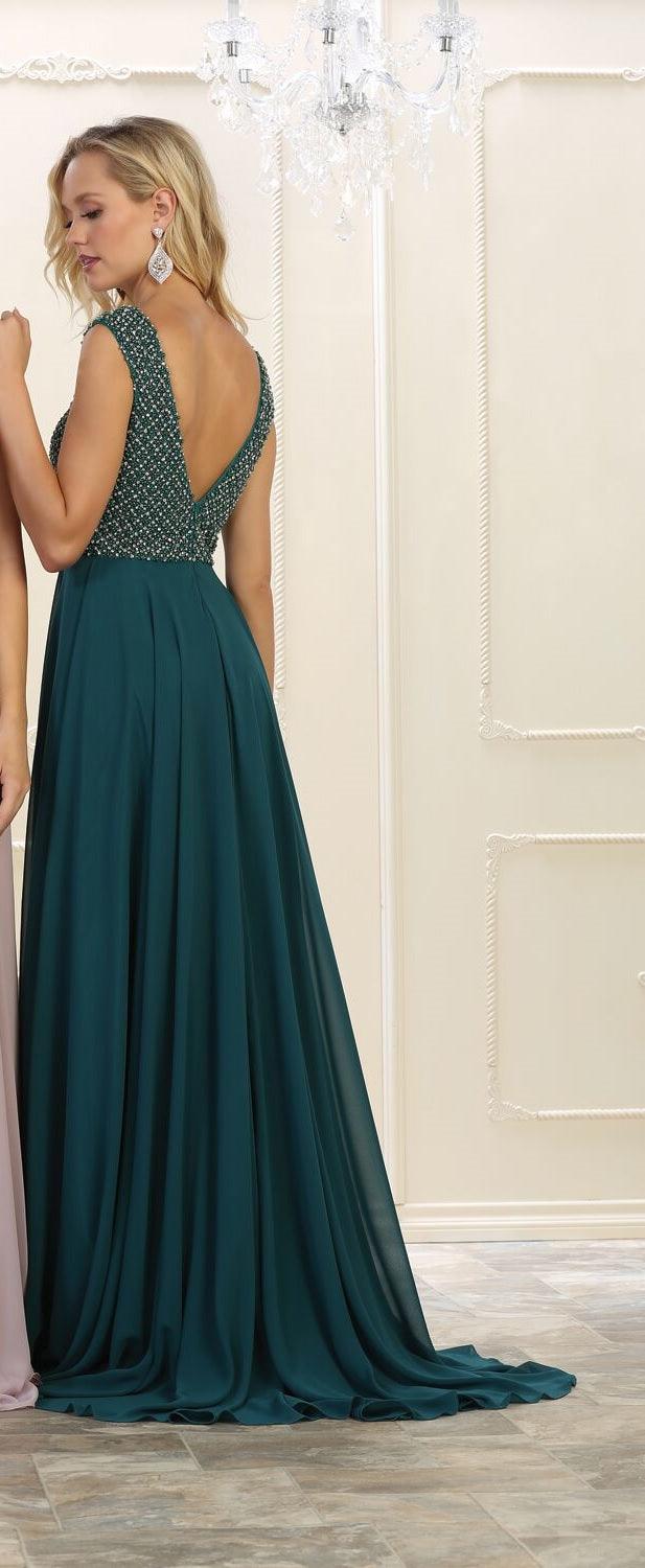 Long Prom Dress Formal Evening Party Gown - The Dress Outlet May Queen