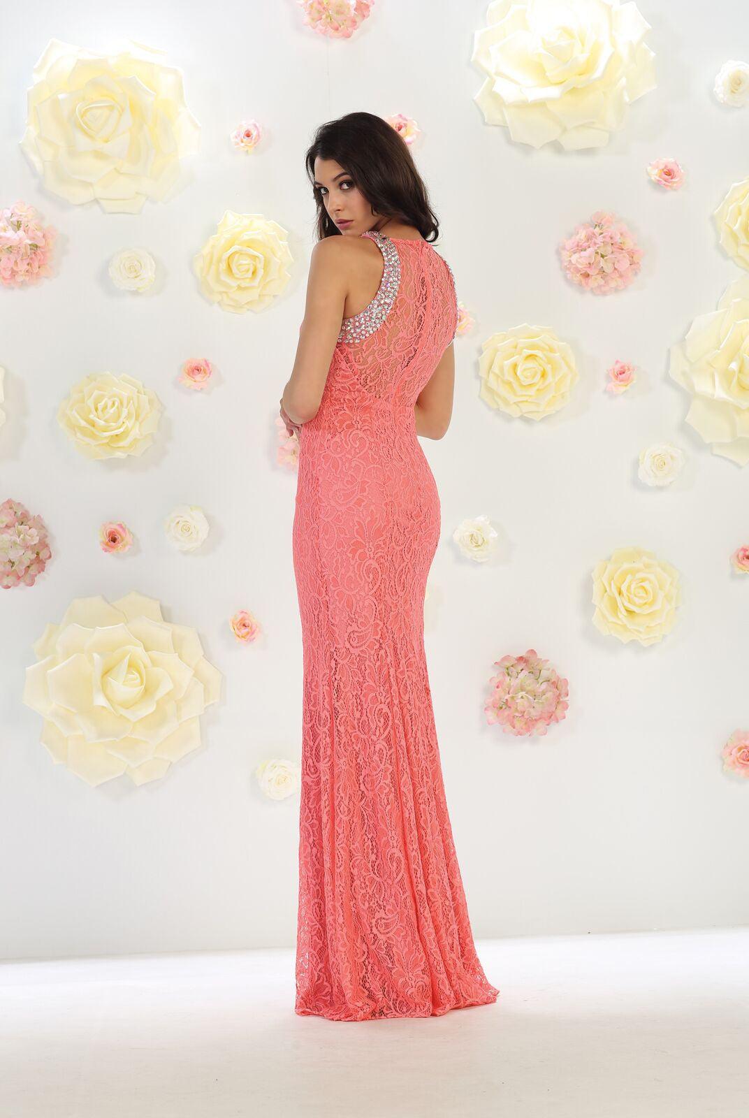 Long Prom Dress Formal Evening Party Gown Wedding Guest - The Dress Outlet May Queen