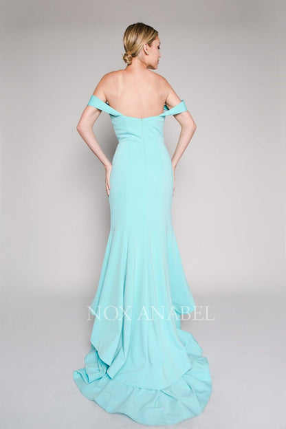 Long Prom Dress Formal Evening Tiered Mermaid Gown - The Dress Outlet