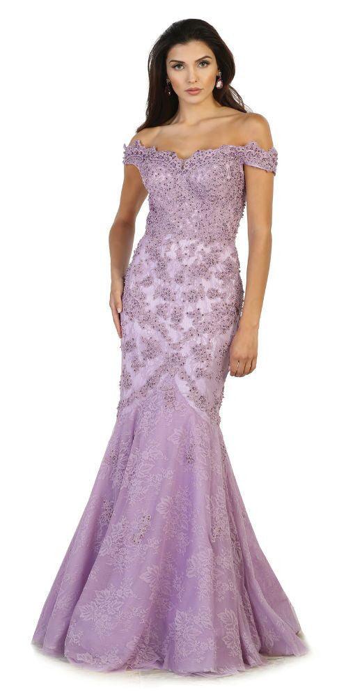 Long Prom Dress Formal Mermaid Ball Gown - The Dress Outlet May Queen