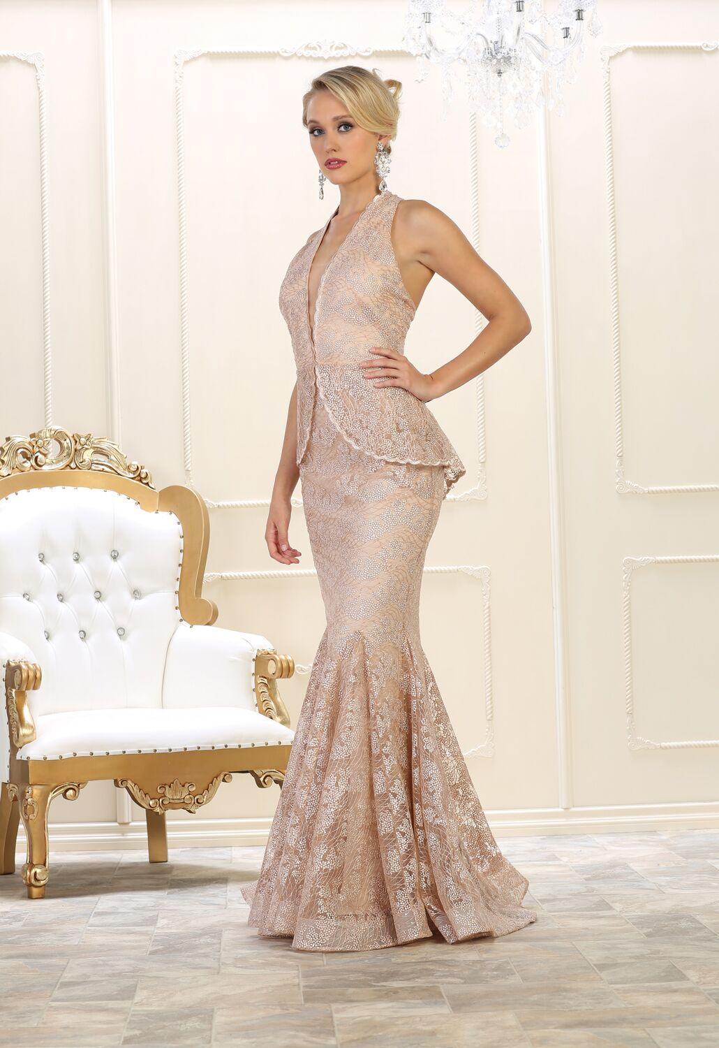 Long Prom Dress Formal Mermaid Plus Size Gown - The Dress Outlet May Queen