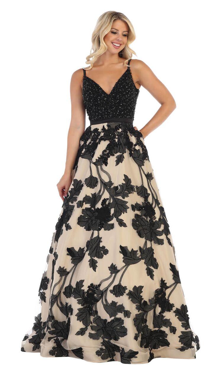 Long Prom Dress Formal Plus Size Gown - The Dress Outlet May Queen