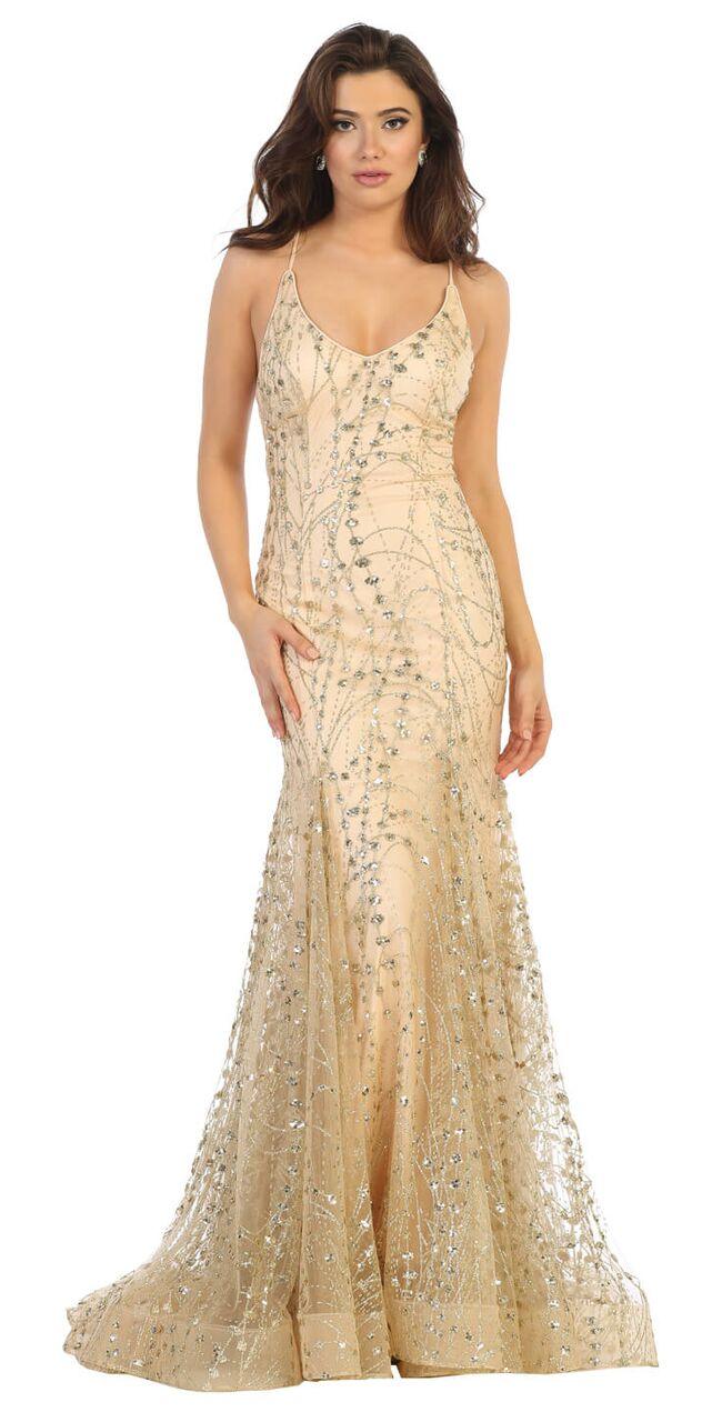 Long Prom Dress Homecoming Formal Gown - The Dress Outlet May Queen