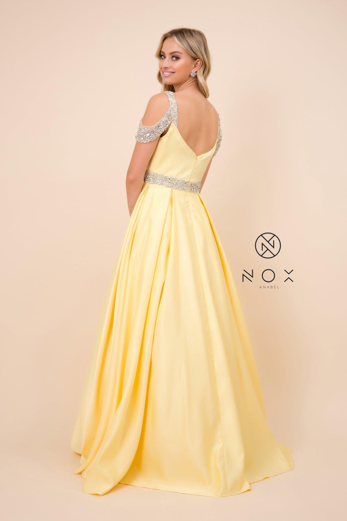 Long Prom Dress Off Shoulder Evening Gown