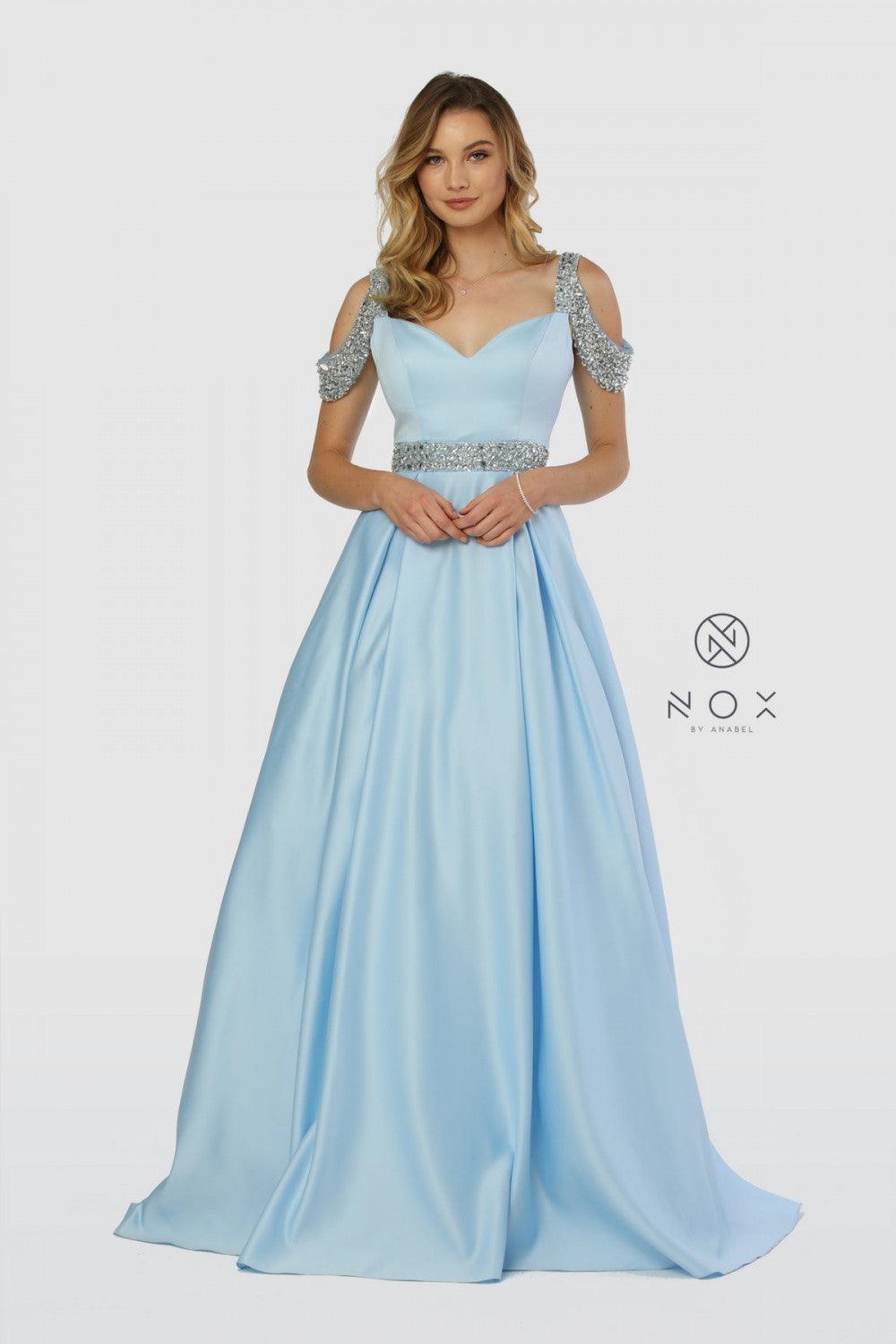 Long Prom Dress Off Shoulder Evening Gown