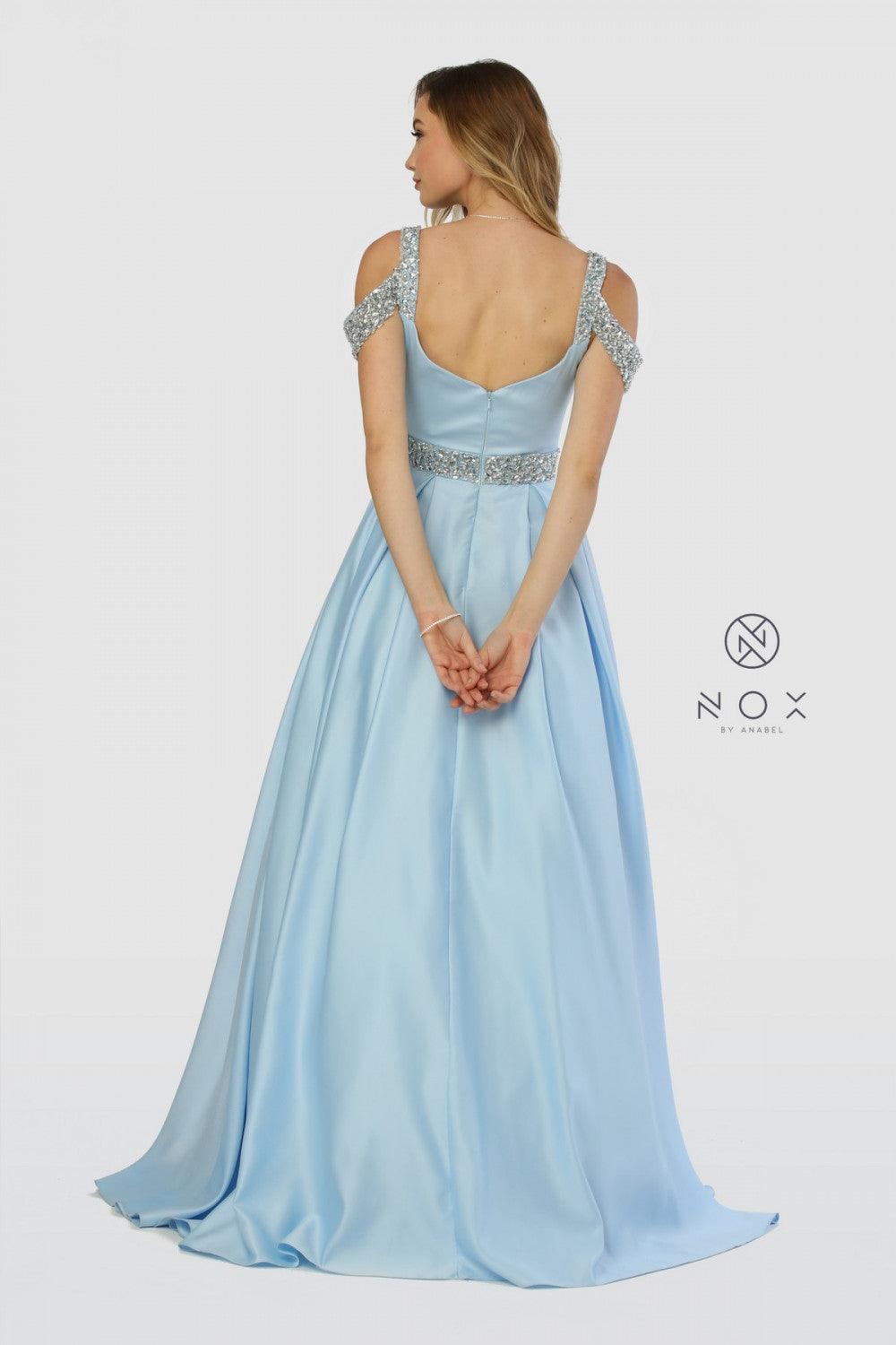 Long Prom Dress Off Shoulder Evening Gown