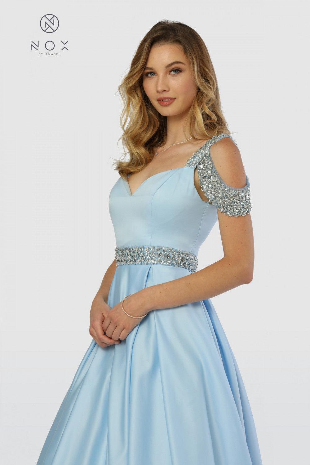 Long Prom Dress Off Shoulder Evening Gown