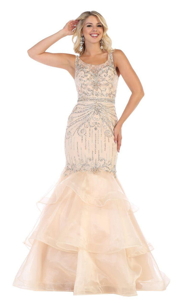 Long Prom Dress Plus Size Forma Mermaid Gown