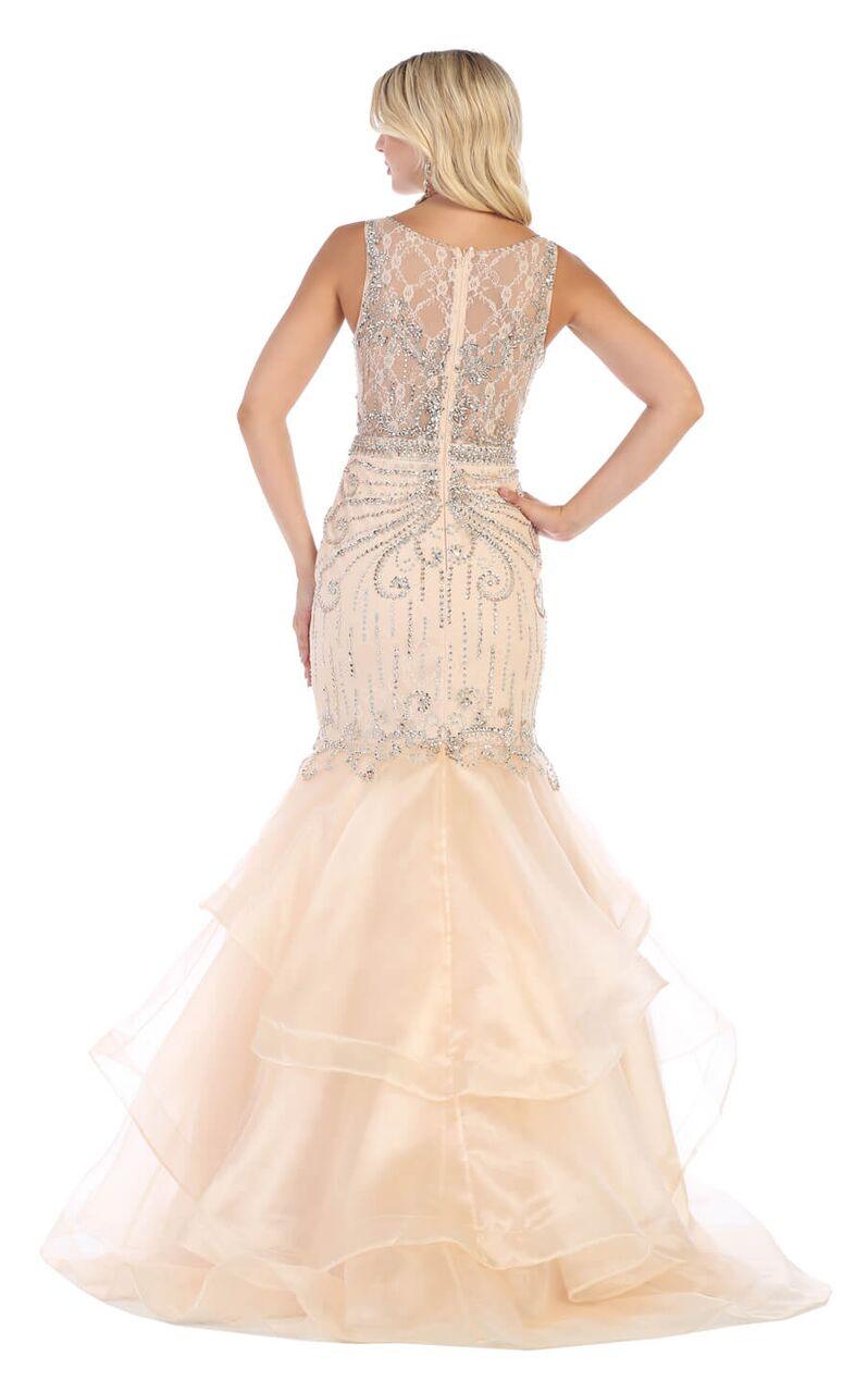 Long Prom Dress Plus Size Forma Mermaid Gown - The Dress Outlet May Queen