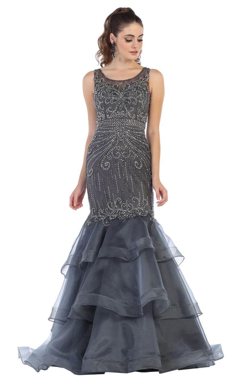 Long Prom Dress Plus Size Forma Mermaid Gown - The Dress Outlet May Queen