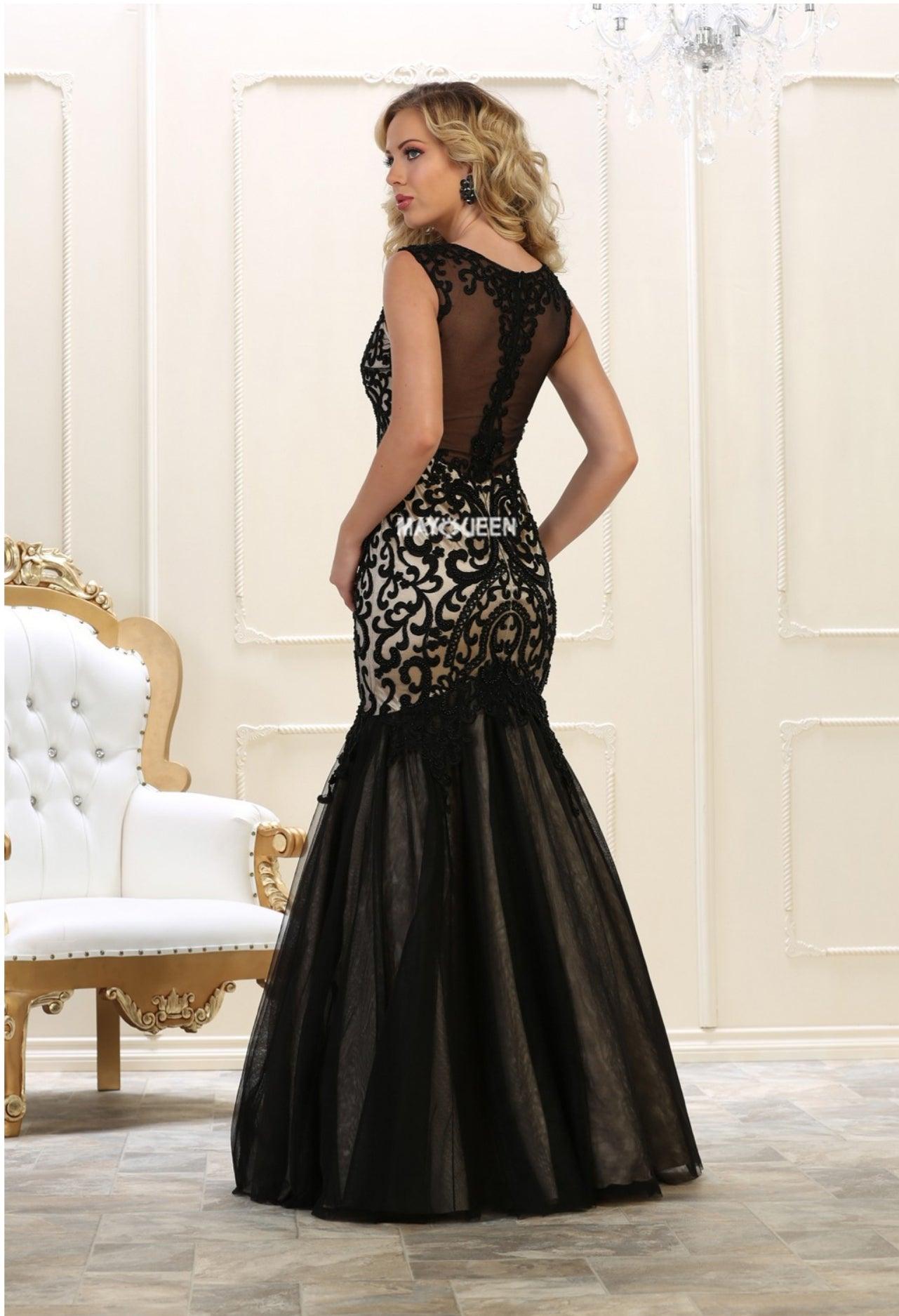 Long Prom Dress Plus Size Formal Evening Gown - The Dress Outlet May Queen