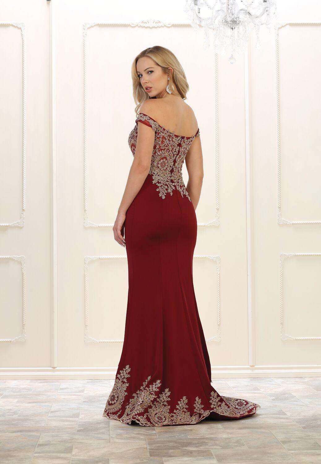 Long Prom Dress Plus Size Formal Evening Gown - The Dress Outlet May Queen