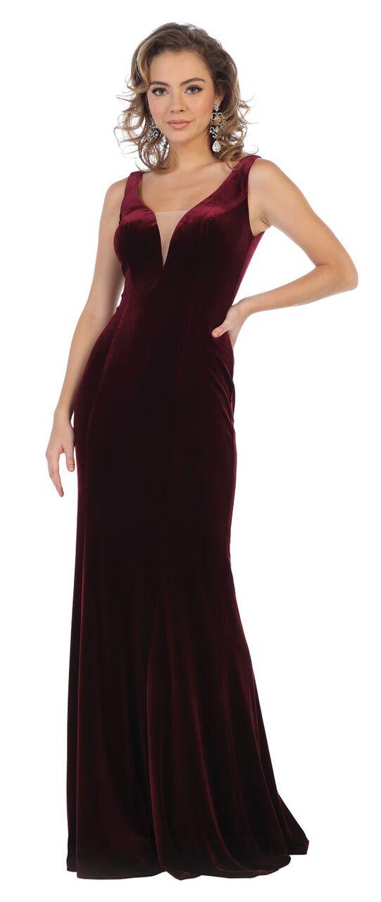 Long Prom Dress Sexy Velvet Evening Gown