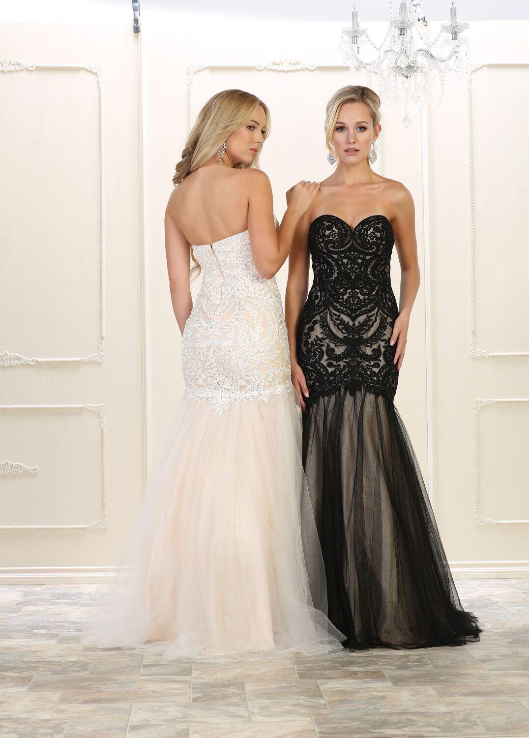 Long Prom Evening Formal Dress Plus Size Ball Gown - The Dress Outlet May Queen