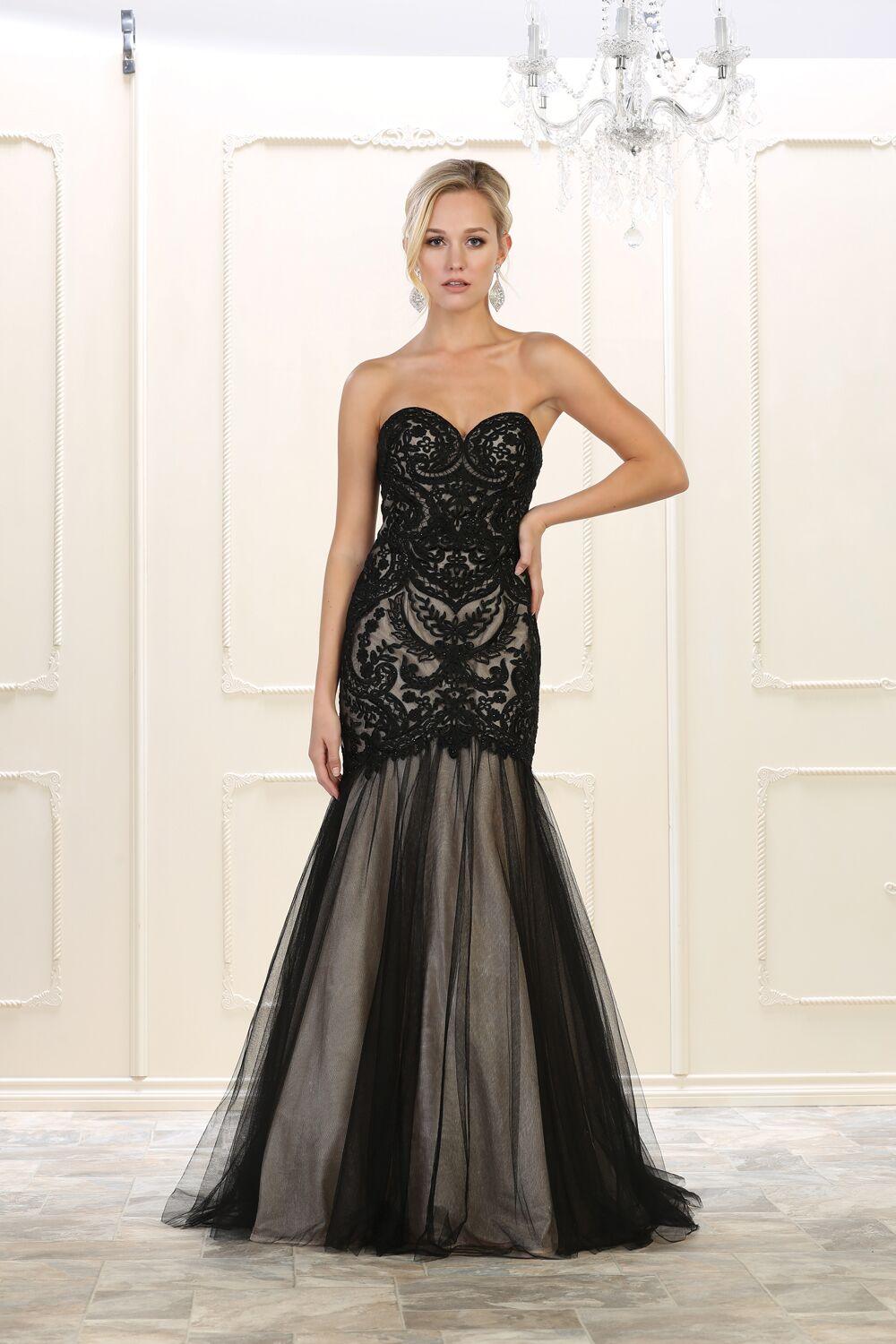 Long Prom Evening Formal Dress Plus Size Ball Gown - The Dress Outlet May Queen