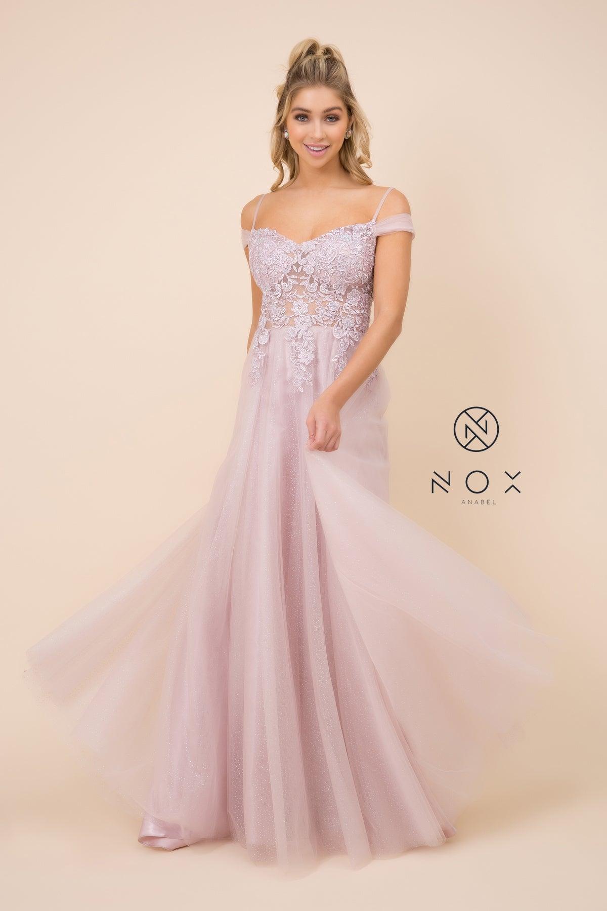 Long Prom Evening Gown Light Mauve