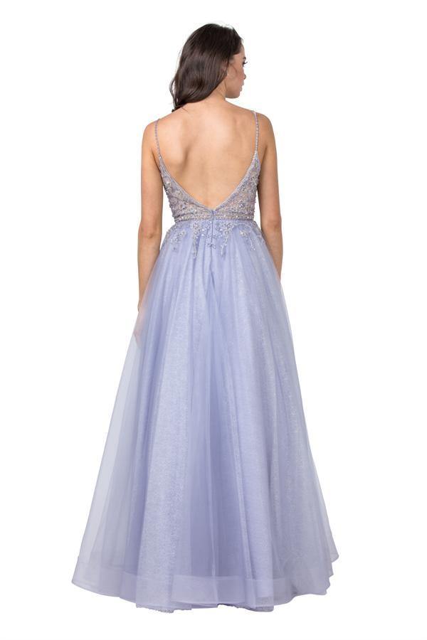 Long Prom Formal Beaded Evening Ball Gown