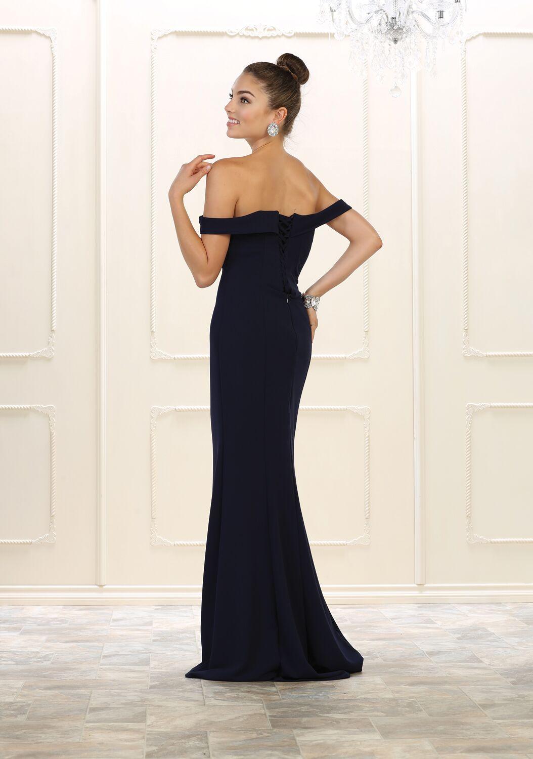 Long Prom Formal Dress Evening Gown Off Shoulder - The Dress Outlet May Queen