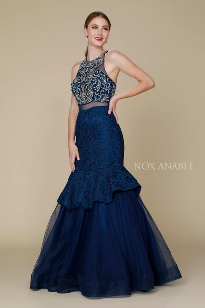 Long Prom Formal Dress Mermaid Evening Gown - The Dress Outlet Nox Anabel