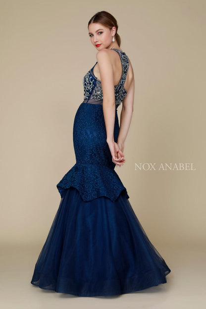Long Prom Formal Dress Mermaid Evening Gown - The Dress Outlet Nox Anabel
