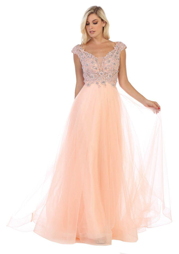 Long Prom Formal Dress Plus Size Gown