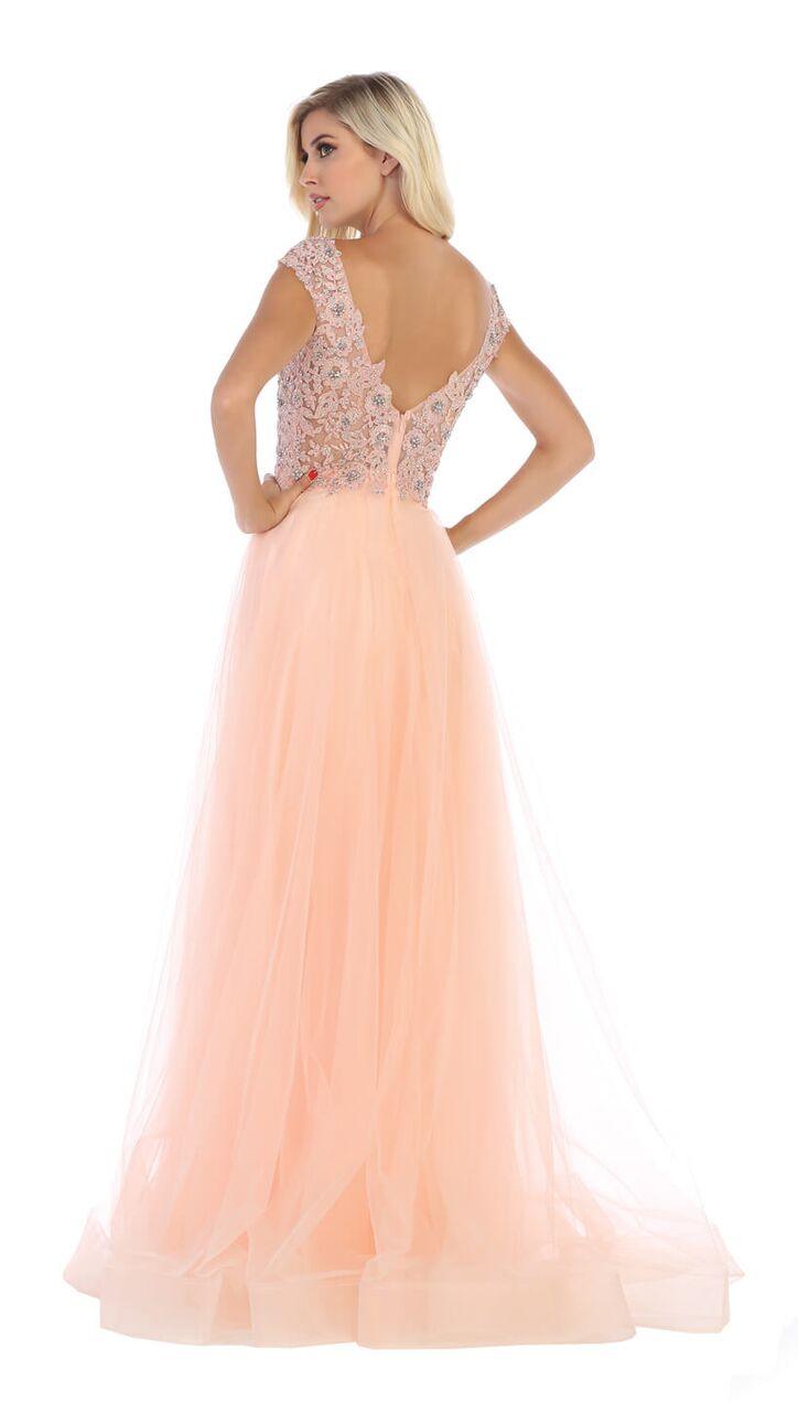 Long Prom Formal Dress Plus Size Gown - The Dress Outlet May Queen
