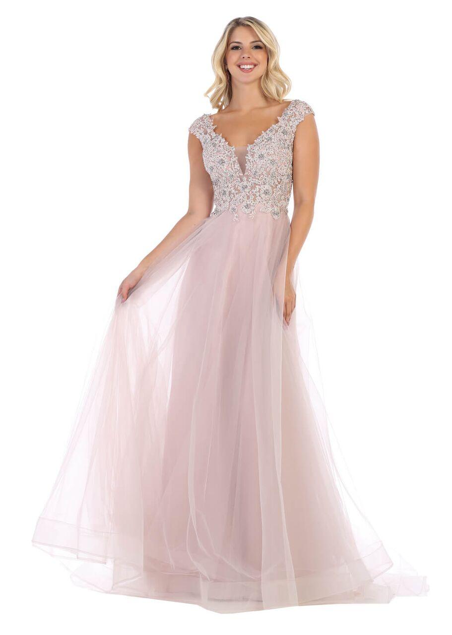 Long Prom Formal Dress Plus Size Gown - The Dress Outlet May Queen