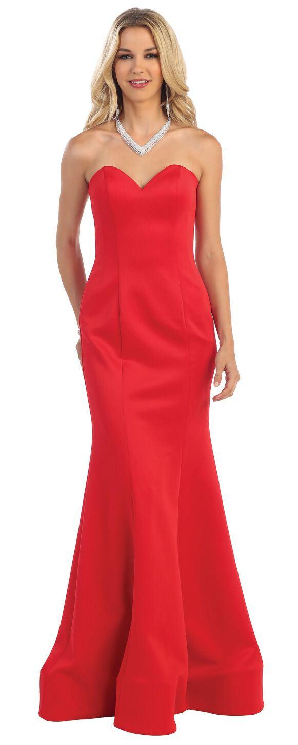Long Prom Formal Dress Stretchy Plus Size - The Dress Outlet May Queen