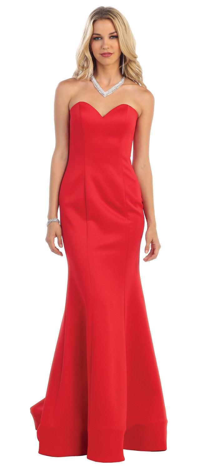 Long Prom Formal Dress Stretchy Plus Size - The Dress Outlet May Queen