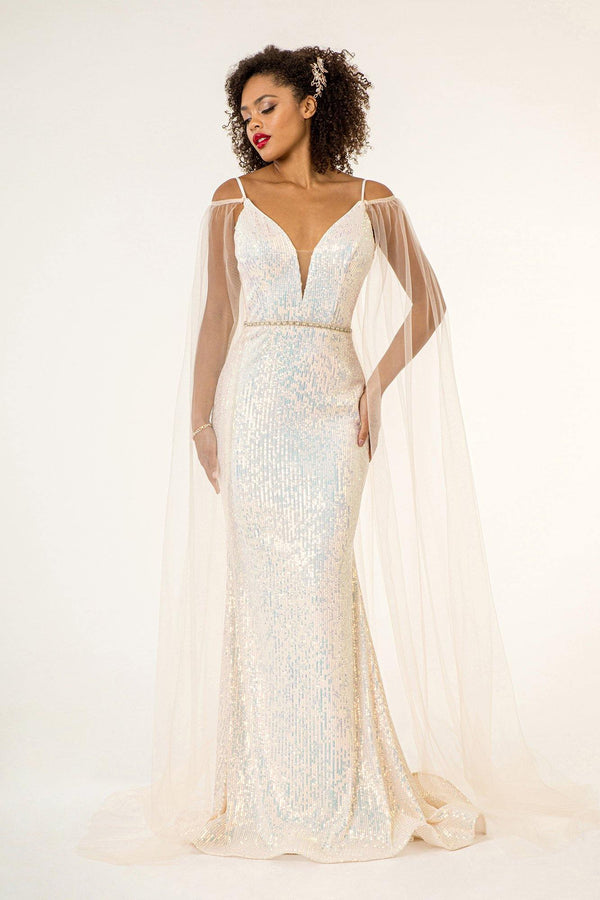 Long Prom Formal Spaghetti Strap Evening Dress