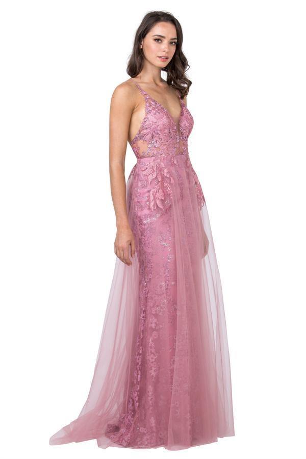 Long Prom Formal Spaghetti Straps Evening Dress - The Dress Outlet