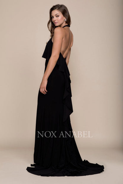 Long Prom Gown Formal Evening Dress Train - The Dress Outlet Nox Anabel
