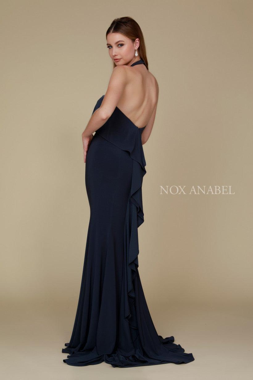 Long Prom Gown Formal Evening Dress Train - The Dress Outlet Nox Anabel