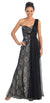Long Prom Lace Dress with Chiffon Overlay - The Dress Outlet Elizabeth K