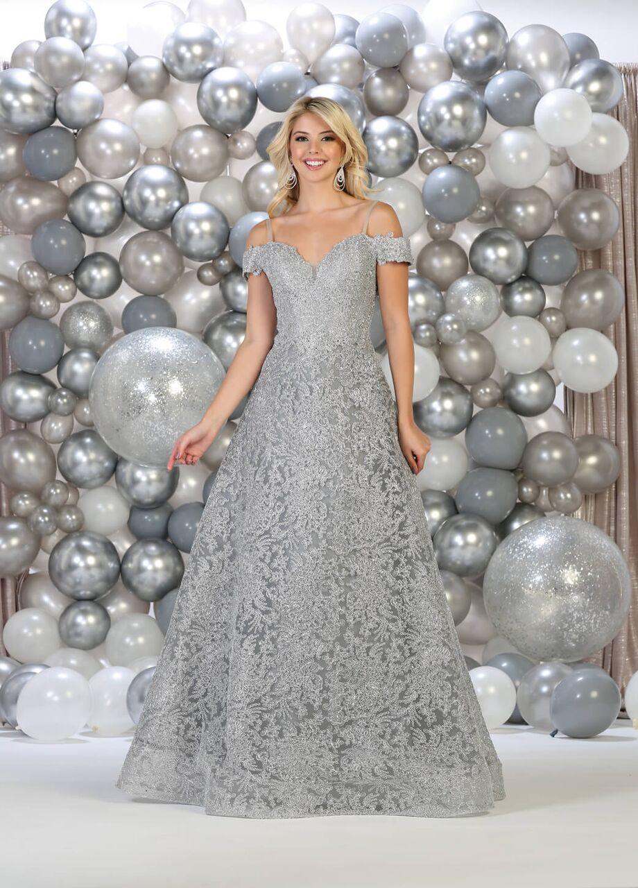 Long Prom Lace Off The Shoulder Dress - The Dress Outlet May Queen