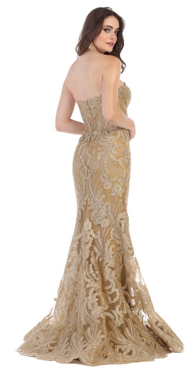 Long Prom Lace Sweetheart Couture Dress - The Dress Outlet May Queen