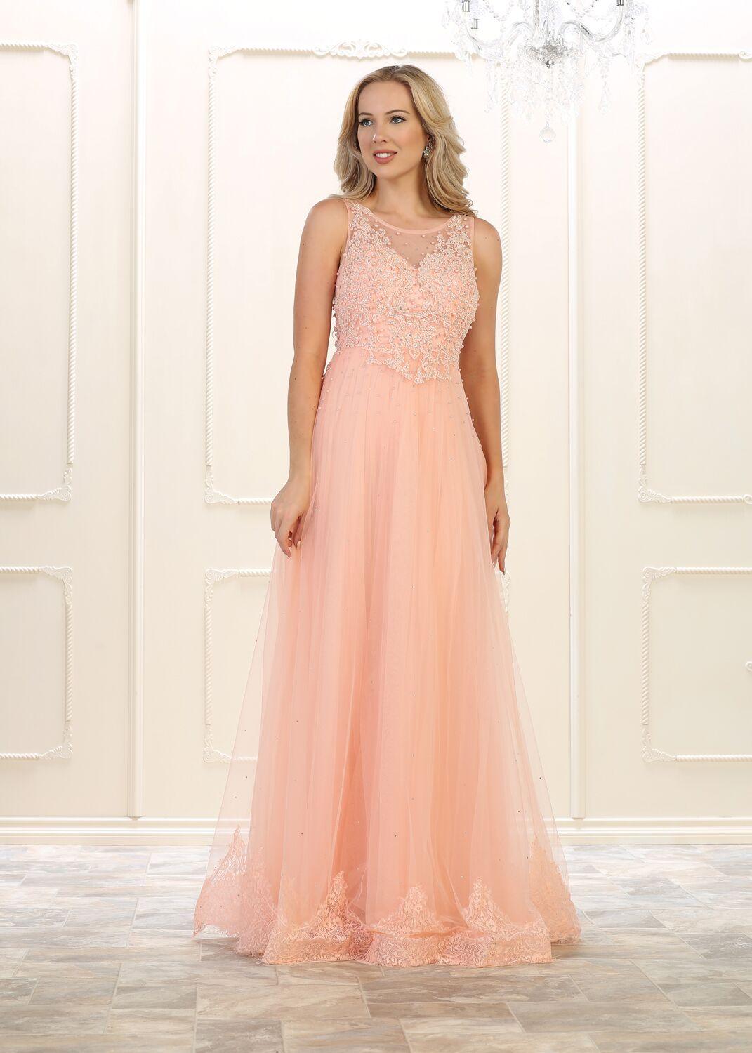 Long Prom Plus Size Formal Dress Evening Gown - The Dress Outlet May Queen