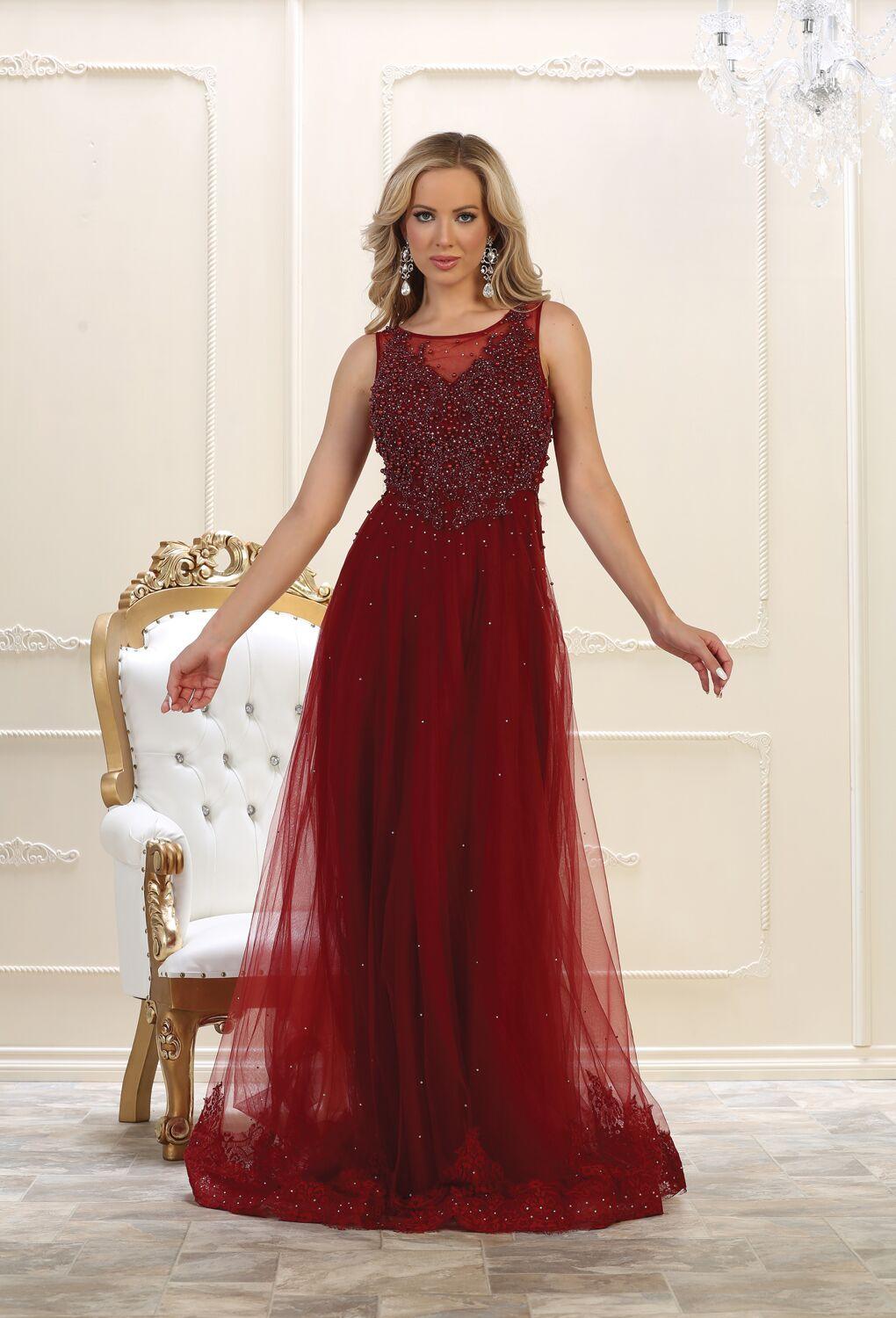 Long Prom Plus Size Formal Dress Evening Gown - The Dress Outlet May Queen