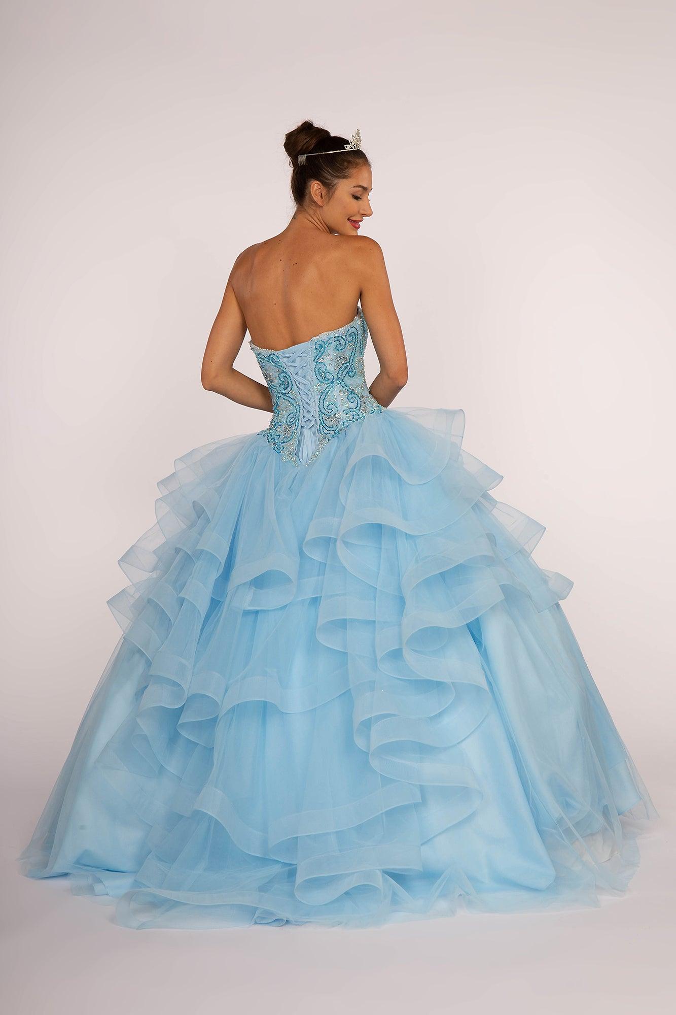 Long Prom Quinceanera Dress Sweet 16 - The Dress Outlet Elizabeth K