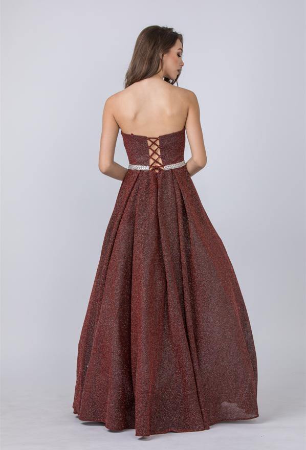 Long Prom Strapless Formal Evening Ball Gown